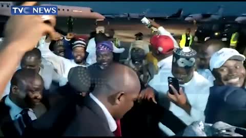 SEE VIDEO: Asiwaju Bola Tinubu Returns From Foreign Trip