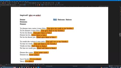 French 22 Impératif mood with combinations of object pronouns