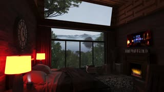 Calming Piano Music with Rain Sounds | Cozy Room Vibes for Sleeping