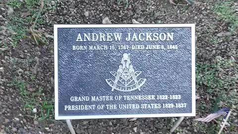 The final resting place of our 7th President and a freed slave.