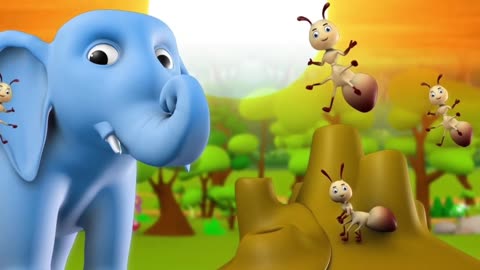 The ant and elephant /story in English for kids