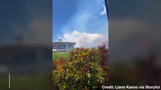 Smoke and Flames Seen from Brush Fire in West Maui, Forcing Evacuations