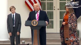 President Donald Trump Pardons 2017 Thanksgiving Turkeys in Traditional White House Ceremony