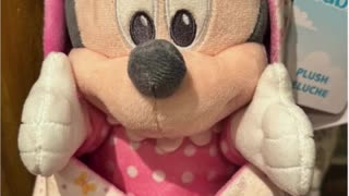 Disney Parks Baby Minnie Mouse in a Hoodie Pouch Blanket Plush Doll #shorts