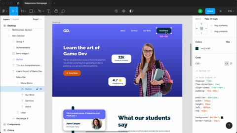 Figma To Real Website Responsive Homepage HTML, CSS & JavaScript Part 4