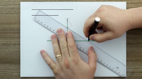 Construir um losango, conhecida as medidas das diagonais.