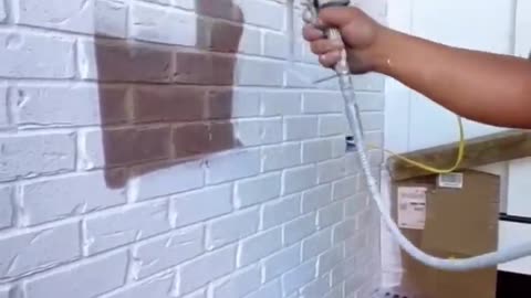 Spray my wall white and finish it all