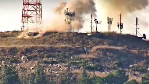 HEZBOLLAH POUNDING THE METULLA AREA WITH ANTI TANK FIRE