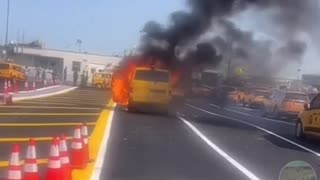 NYC taxi fire