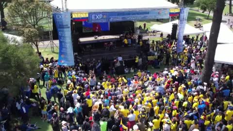 Quito celebrates after Ecuador beat hosts Qatar in the World Cup.