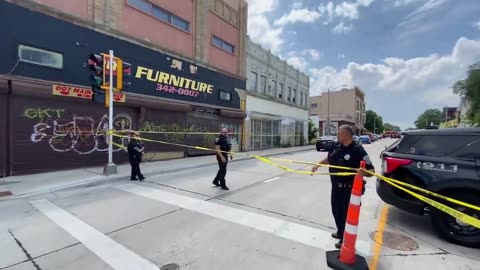 Knifeman shot dead a few blocks from the RNC Convention secure zone in