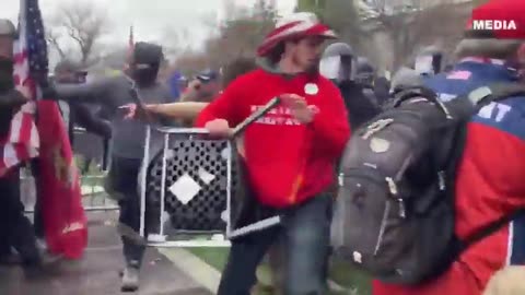Jan 6 New footage - Trump supporters tried to stop disguised agitators from attacking police