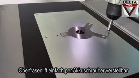 Milling table plate for BOSCH GTS 10 XC, GTS 635, GTS 10 J, PTS 10 with insert rings and router lift