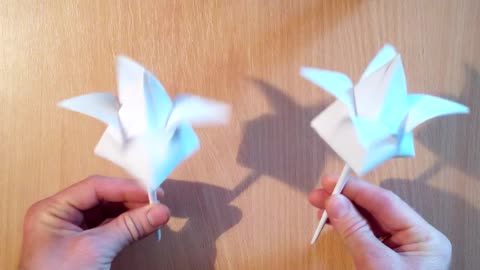 Как сделать тюльпан оригами, tulip origami (Marc Kirschenbaum)