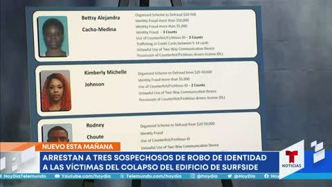 Tres arrestados por robo de identidad a víctimas de Surfside _ Noticias Telemundo