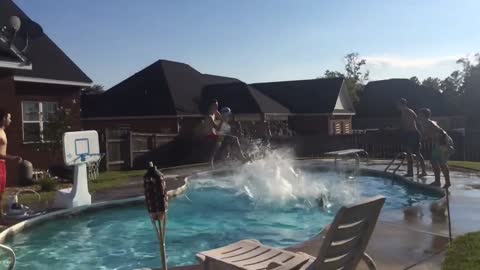 The Most Epic Poolside Basketball Trick Shot