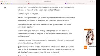 Chechen leader Kadyrov threatens revenge for Moscow drone attack. Poland and Germany on his list.