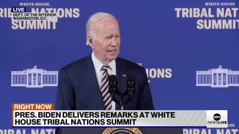 Biden delivers remarks at Tribal Nation Summit