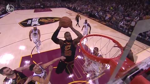 LEBRON THROWS IT OFF THE BACKBOARD TO HIMSELF AND SLAMS IT DOWN!!!