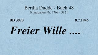 BD 3820 - FREIER WILLE ....