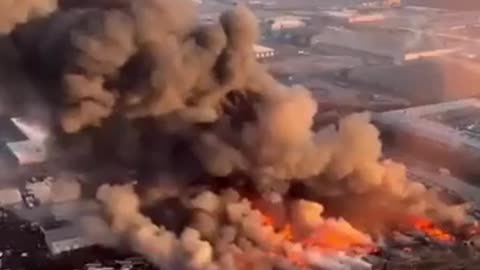 Massive fire, manufacturing facility, in Chicago