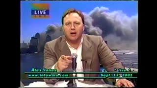 Alex Jones Reacts To 9/11 - 9/12/2001