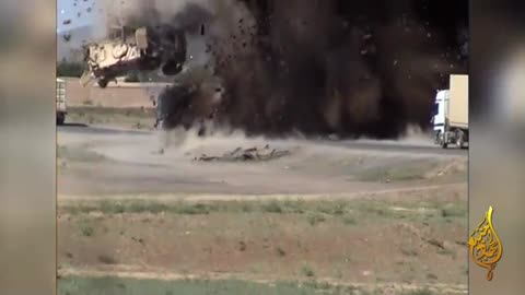 ISAF Forces Armoured Truck Hits IED