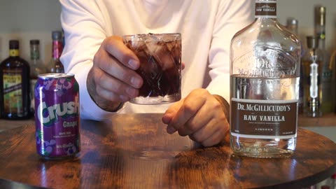 Dr McGillicuddy's Raw Vanilla Liqueur & Grape Crush Soda