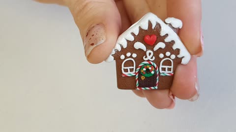 Magnet for embroidery FABULOUS gingerbread house. Small needle case for craftswoman by Annealart