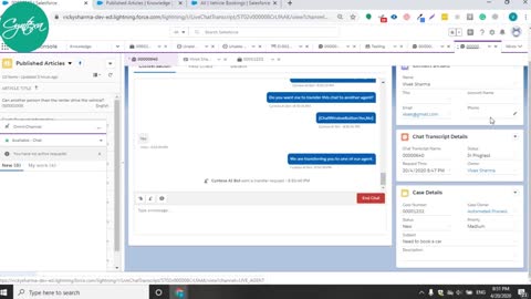 Salesforce Einstein Chatbot Implementation Demo by Cyntexa