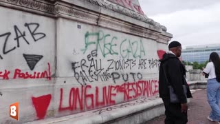 Anti-Israel Protesters Vandalize Freedom Bell, Trash Columbus Memorial