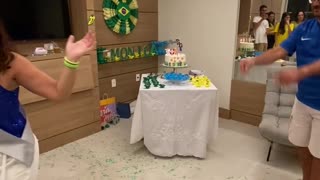Birthday Girl Knocks Over Cake