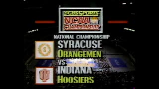 March 30, 1987 - Open to Indiana - Syracuse National Championship Basketball Game