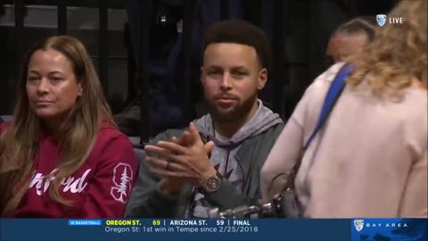 Steph Curry Supporting Godsister Cameron Bri Stanford Cardinal vs Cal Golden Bears.mp4