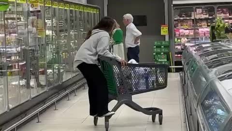 Shopping Cart Stunting Fail