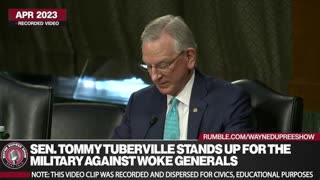 Sen. Tuberville Stands Up For Our Military; Slams Woke Generals