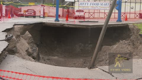 Sink Holes Open Up After Major Kentucky Flooding