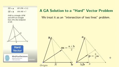 A Simple Geometric Algebra Solution to a "Hard" Vector Problem
