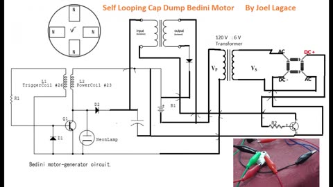 Self Looping Cap Dump Bedini Motor