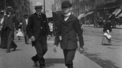 What Happened On 23rd Street, New York City (1901 Original Black & White Film)