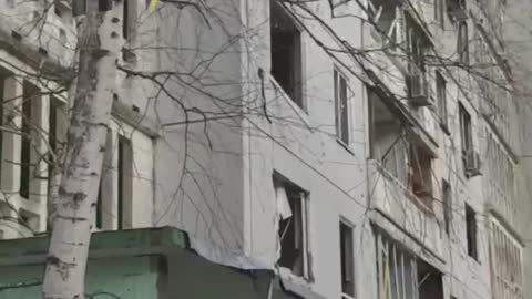 Kharkov bombing of a peaceful quarter! Horror.