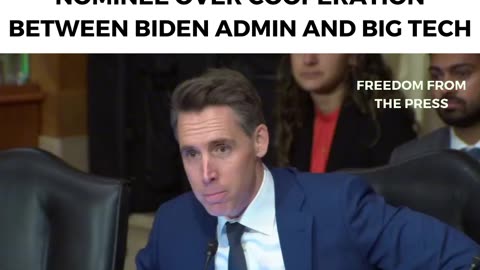 WATCH: Josh Hawley Unravels Spineless Biden Nominee In Real-Time Over Govt Collusion With Big Tech
