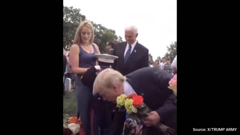 Heartwarming Video Shows Trump with Son of Fallen Marine