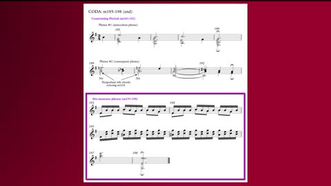 Form And Analysis, Coda. Video 8: m185-198 (end)