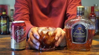 Blackberry Crown Royal & Dr Pepper Cream Soda