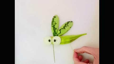 Make a simple vegetable decoration/ super easy food art and craft/ mosquito #foodart