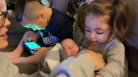 Baby Sister Refuses to Give Newborn to Mom