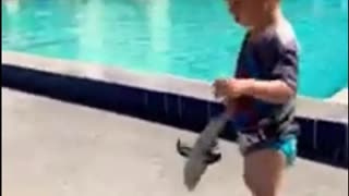 A FATHERS LOVE: EXPLOSIVE POOL JUMP MAKES MY SON LAUGH #shorts