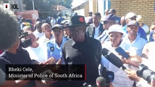 Watch: Minister of Police, General Bheki Cele Visits The Sophiatown Police Station