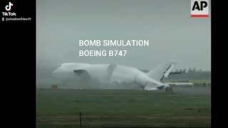 Bomb exploding in B747